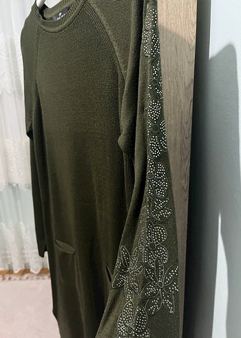 Kadın Haki Kazak / triko tunik - Görsel 3