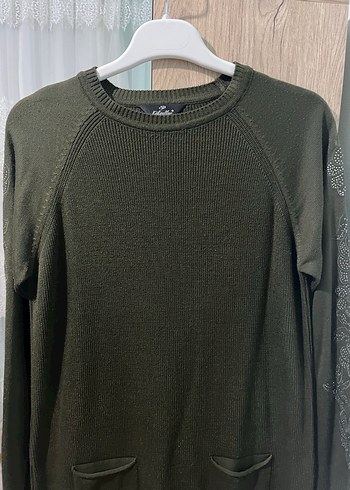 Kadın Haki Kazak / triko tunik - Görsel 4