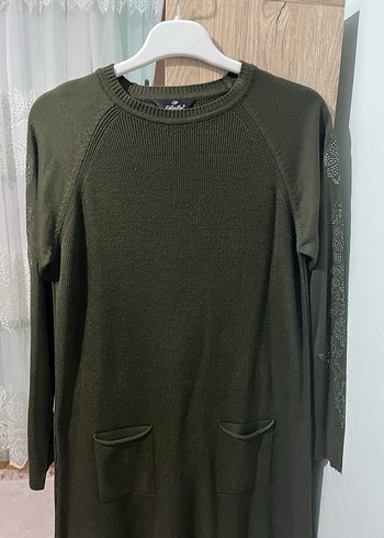 Kadın Haki Kazak / triko tunik - Görsel 6