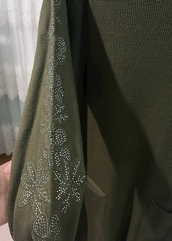 Kadın Haki Kazak / triko tunik - Görsel 9