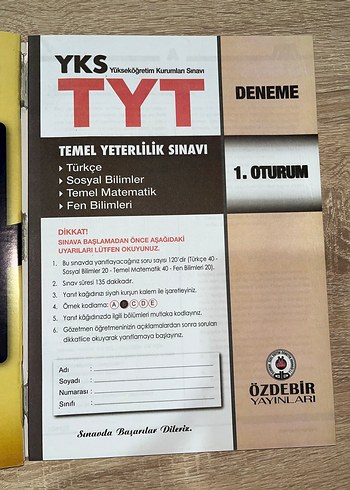 Beden TYT Altın Karma Deneme Seti 10 Yayın 10 Deneme