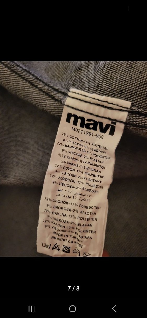 mavi jeans antrasit gomlek — görsel 7/8