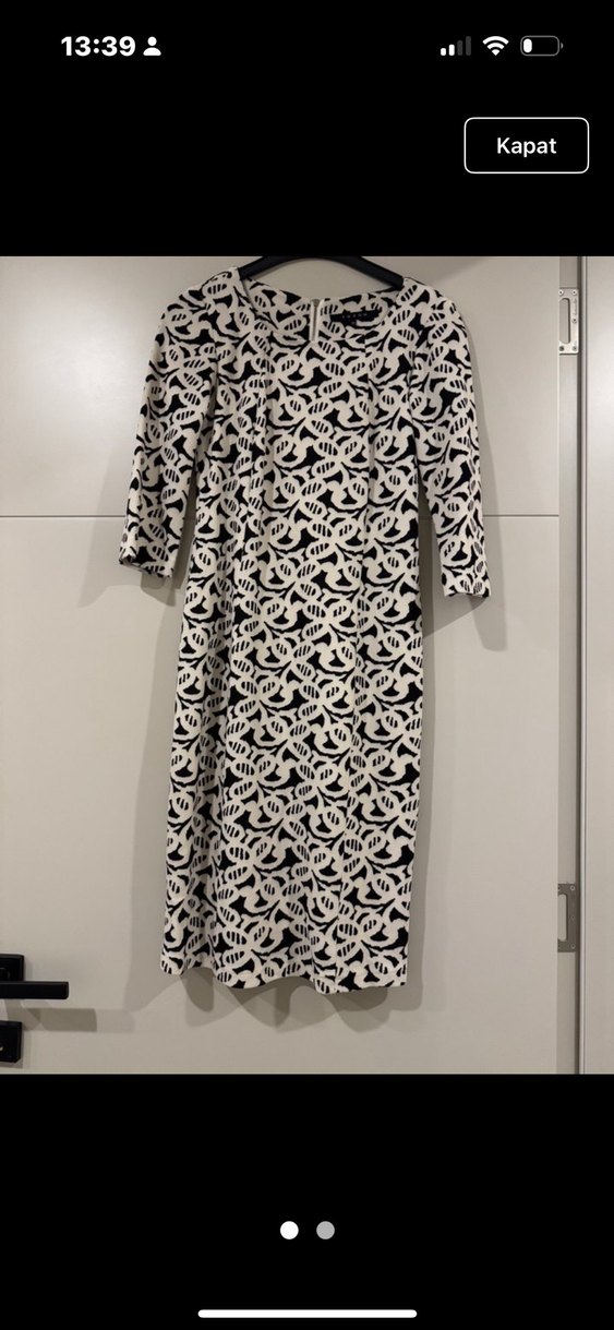 Yılan Desenli Midi Hamile Ofis Elbisesi - Görsel 2