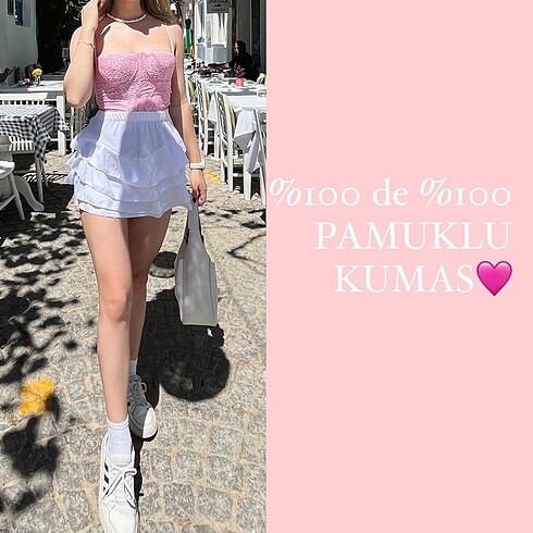 Mykonos Beyaz Etek