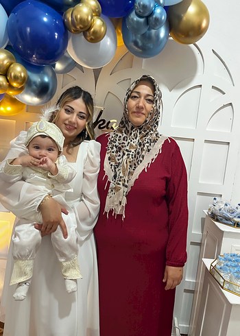 Modern Klasik Midi Mini Beyaz Düğün Elbisesi - Görsel 3