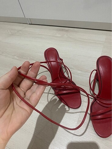 39 Beden bordo Renk Kırmızı topuklu sandalet