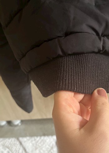 Siyah Kadın Kışlık Fermuarlı Mont - Görsel 2