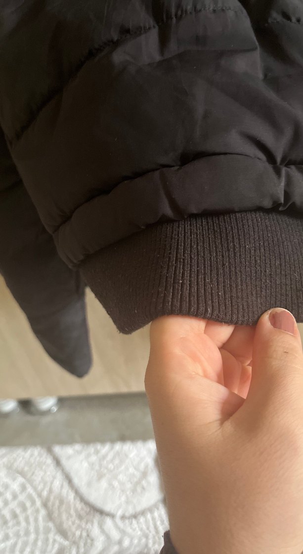 Siyah Kadın Kışlık Fermuarlı Mont - Görsel 2