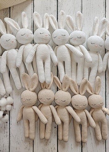 Amigurumi uykucu tavşan uyku arkadaşı