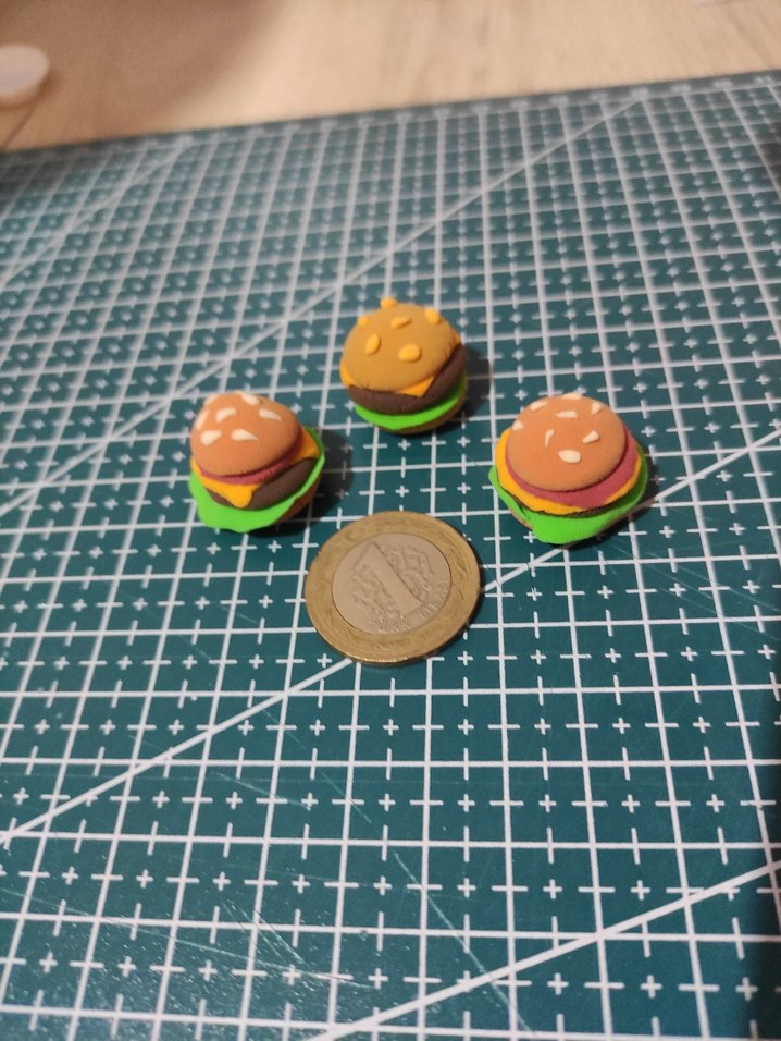 Minyatür hamburger mini squishy evcilik Sylvian families - Görsel 2