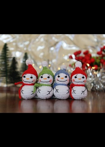 Yılbaşı yeni yıl hediyesi kardan adam - Görsel 5