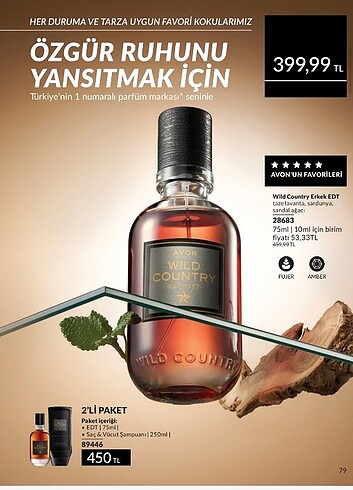 Avon erkek parfüm 