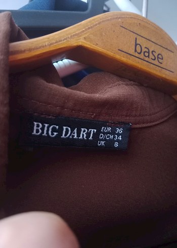 Düğmeli Kahverengi Kadın Gömlek - Görsel 3