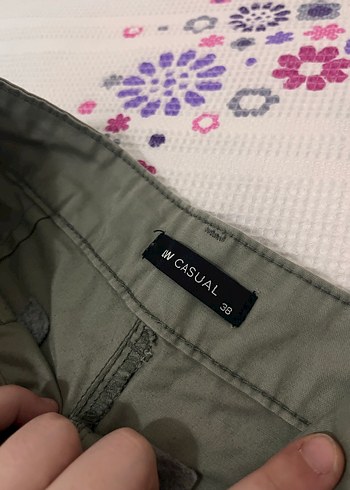 Kadın Keten Kemerli Salaş Pantolon - Görsel 2