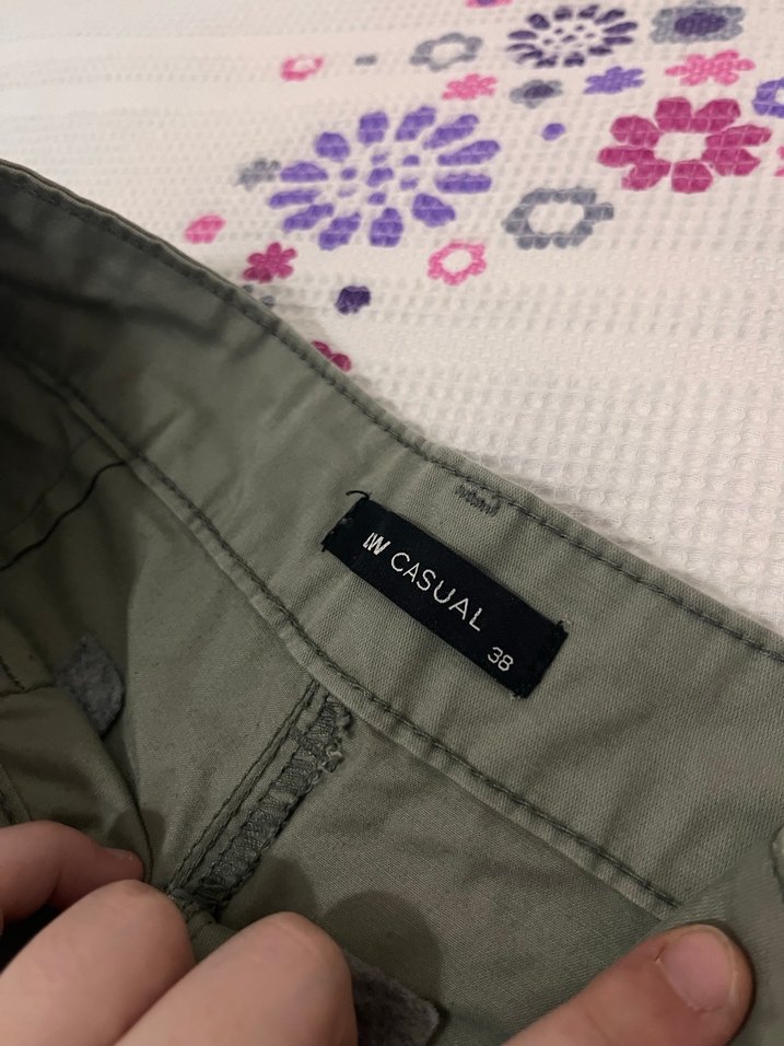 Kadın Keten Kemerli Salaş Pantolon - Görsel 2