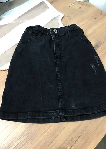 Siyah Tokalı Kadın Denim Midi Etek .5,7 yasa daha uygundur - Görsel 2