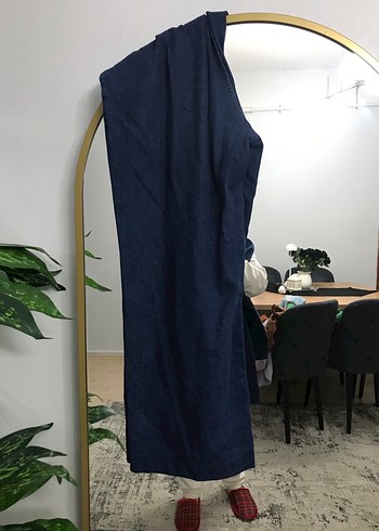 Kadın Lacivert Midi Denim Ceketli takım - Görsel 3