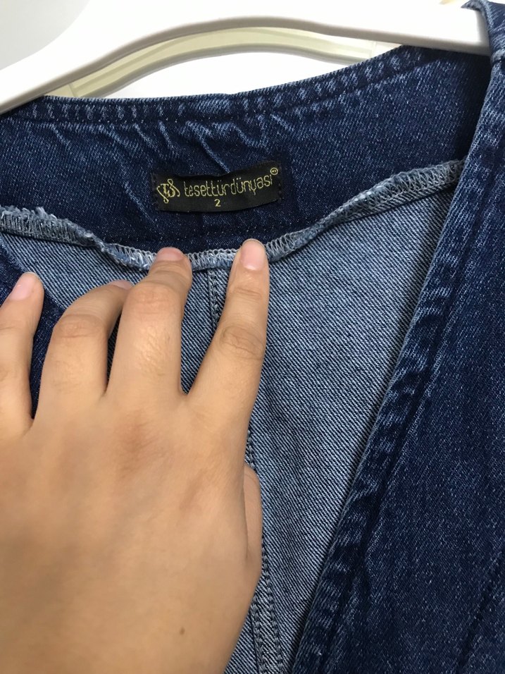 Kadın Lacivert Midi Denim Ceketli takım - Görsel 4