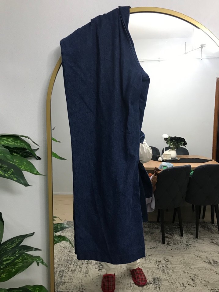 Kadın Lacivert Midi Denim Ceketli takım - Görsel 3