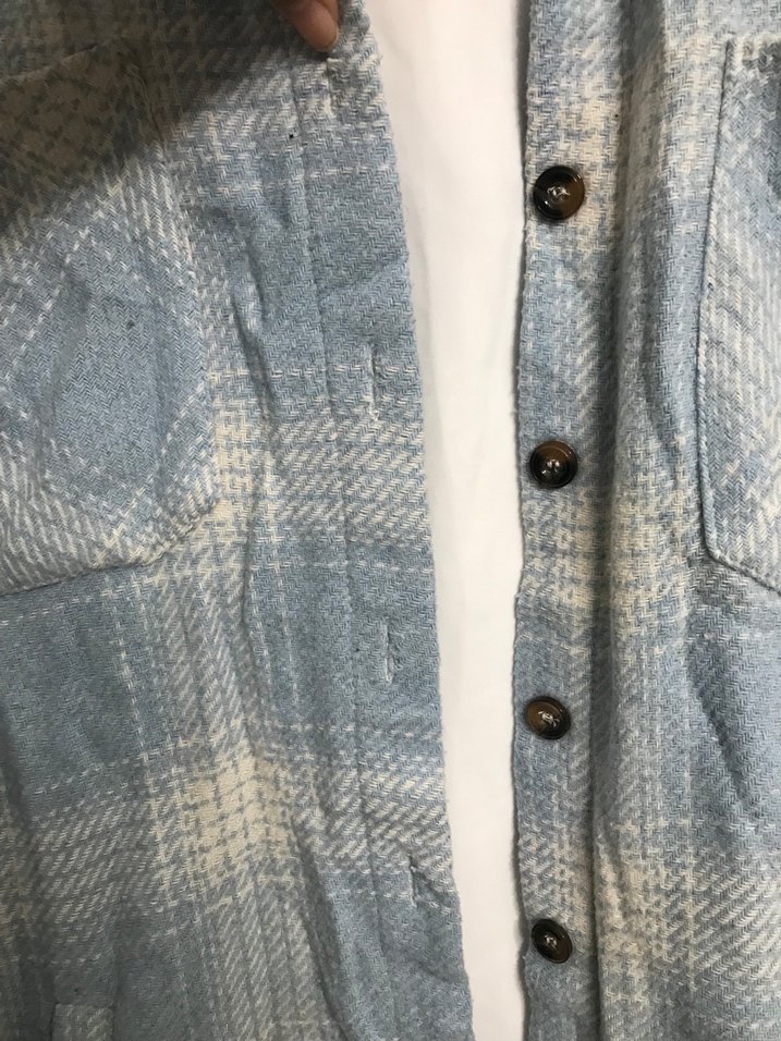 Gri Batik Desenli Uzun Kollu Gömlek - Görsel 2