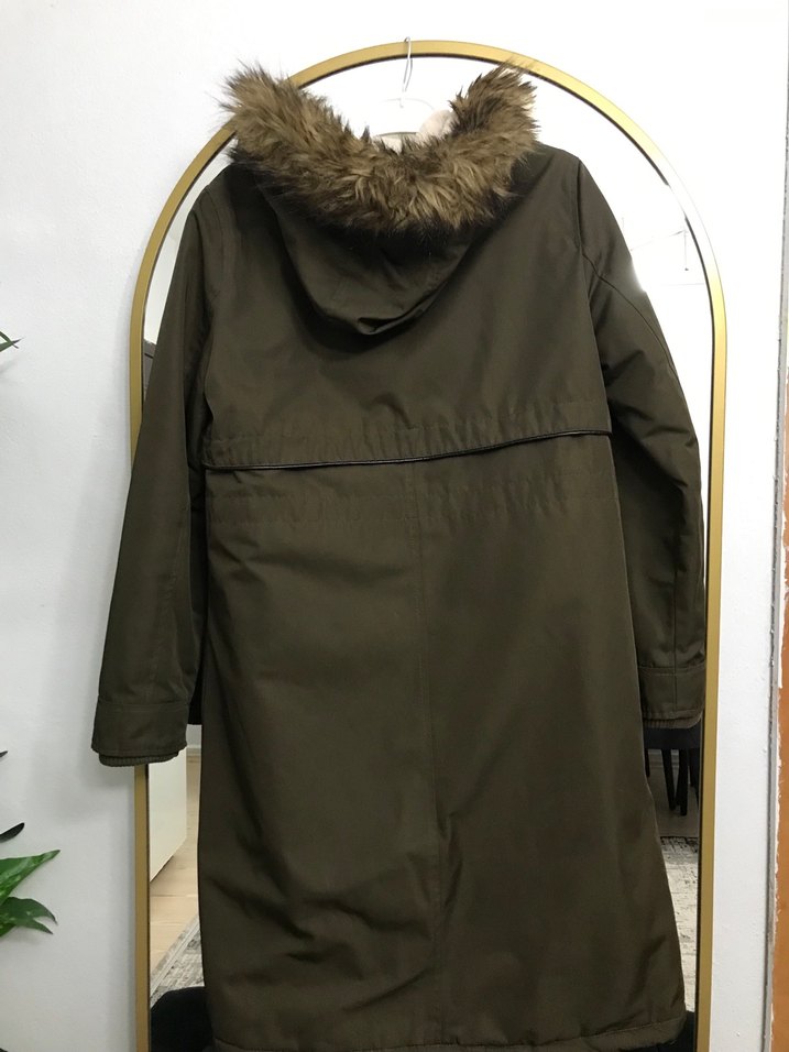 Uzun Kürklü Kadın Mont - Görsel 2