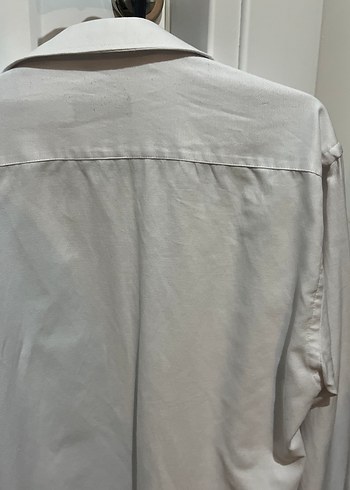 xl Beden beyaz Renk Erkek Beyaz Keten Düğmeli Gömlek