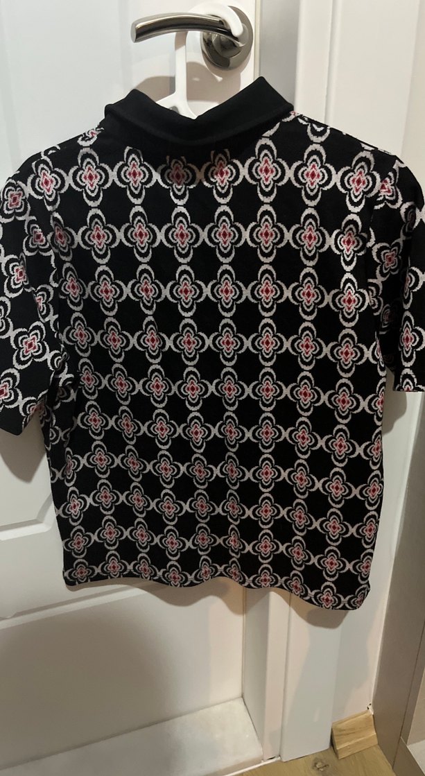 Bordo Desenli  Kısa Kollu tişört - Görsel 4