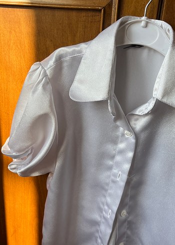 Çocuk Kısa Kollu Saten Gömlek - Görsel 4