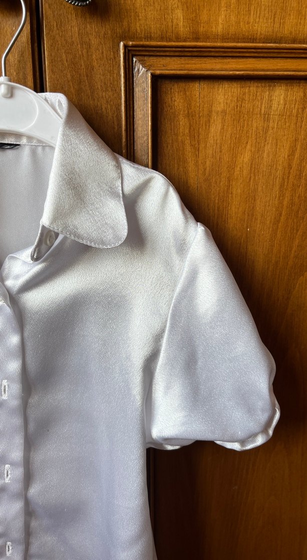 Çocuk Kısa Kollu Saten Gömlek - Görsel 2