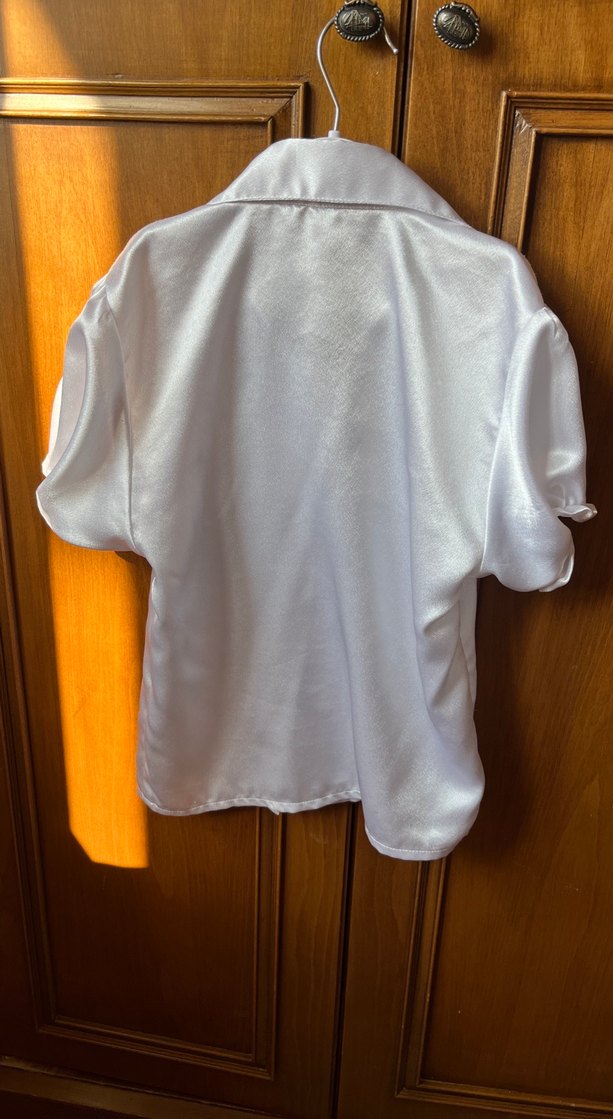 Çocuk Kısa Kollu Saten Gömlek - Görsel 3