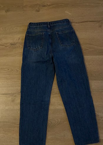 Kadın Lacivert Midi Boy Denim Jean - Görsel 3