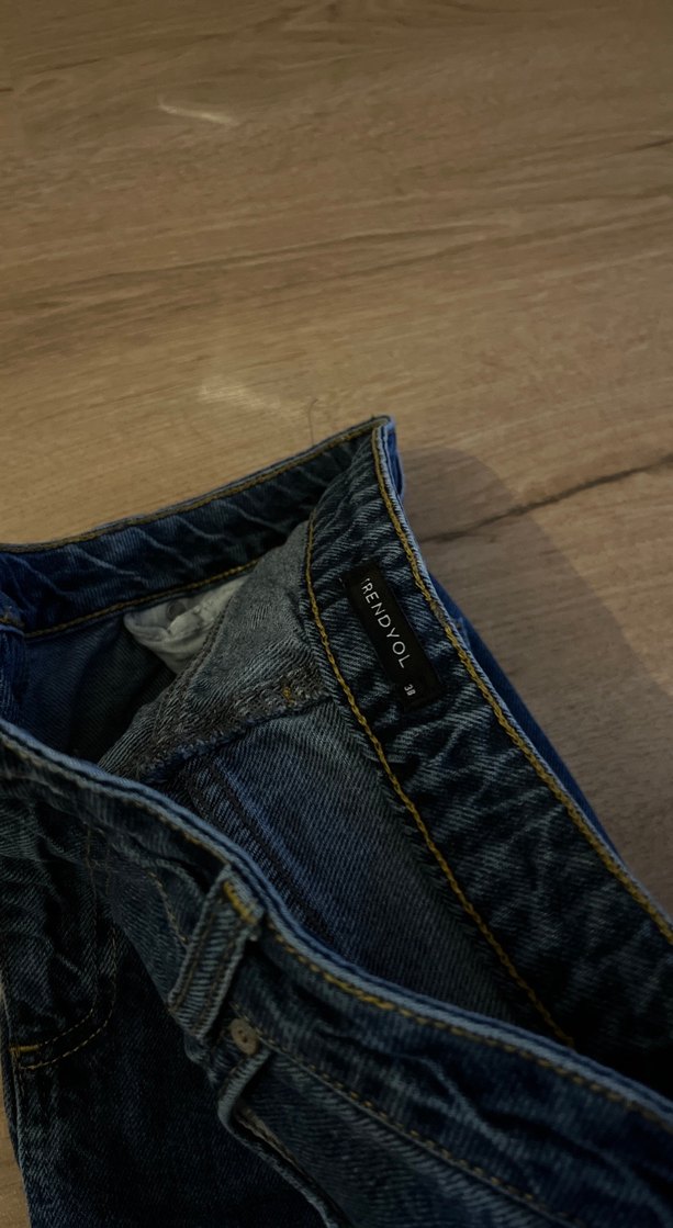 Kadın Lacivert Midi Boy Denim Jean - Görsel 5