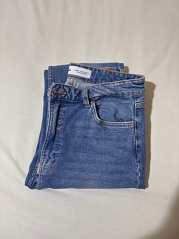 38 Beden Crop paça püsküllü jean