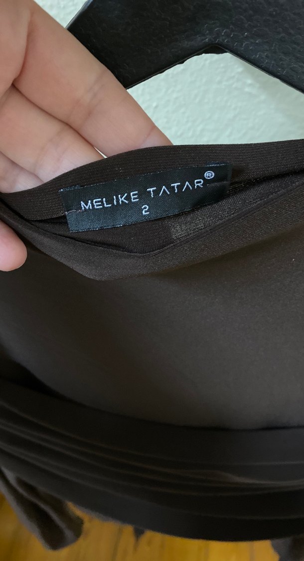 Kahverengi Drapeli Uzun Kollu Bluz - Görsel 3