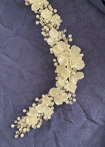 İnci Boncuklu Beyaz Kadın Saç Aksesuarı - Görsel 4