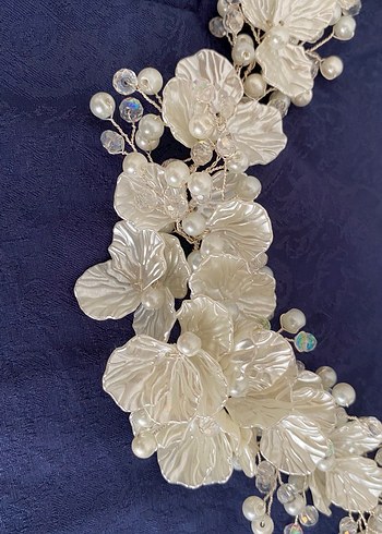 İnci Boncuklu Beyaz Kadın Saç Aksesuarı - Görsel 2