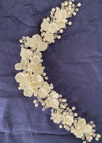 İnci Boncuklu Beyaz Kadın Saç Aksesuarı - Görsel 3