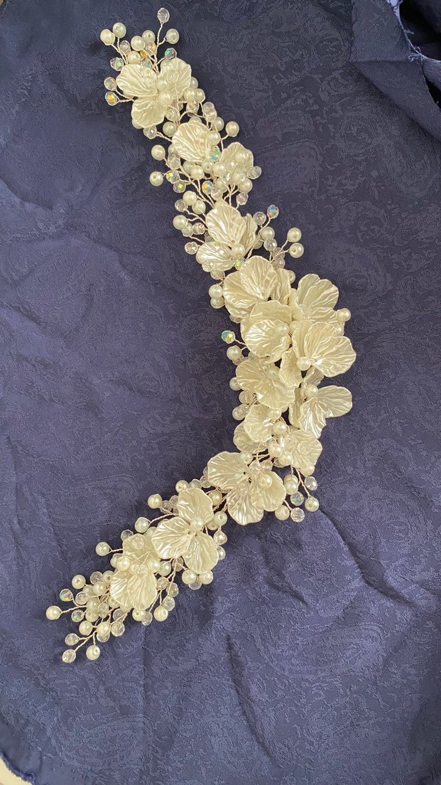 İnci Boncuklu Beyaz Kadın Saç Aksesuarı - Görsel 4