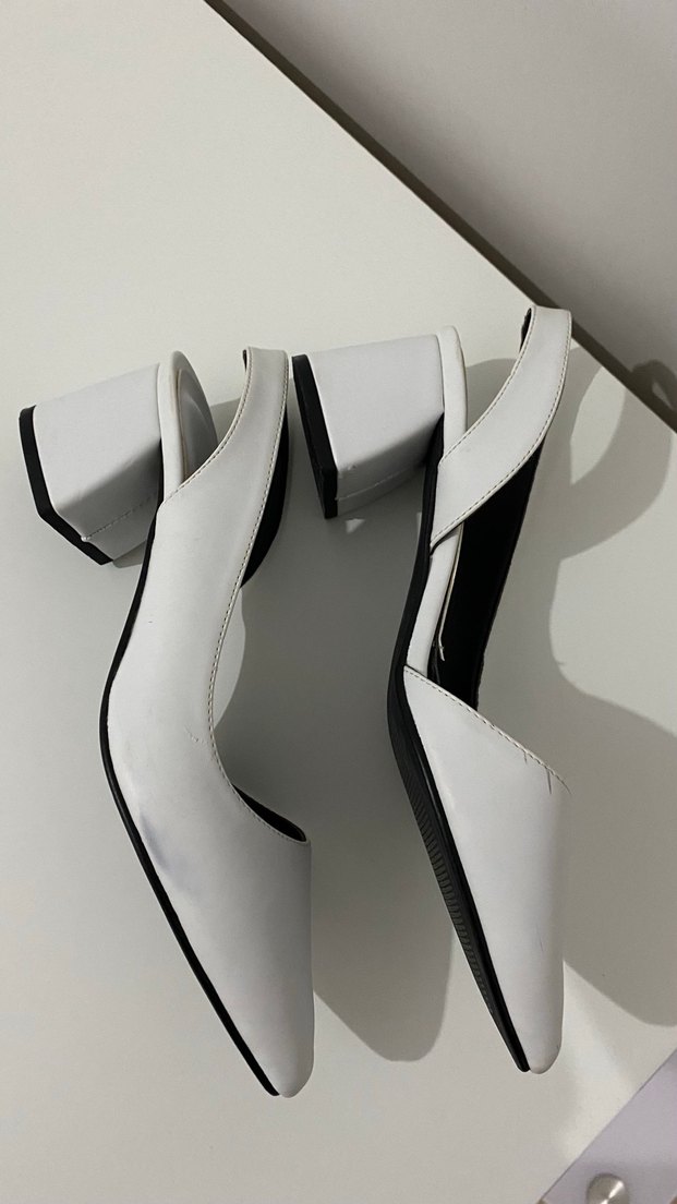 Beyaz Stiletto Topuklu Kadın Ayakkabı - Görsel 3