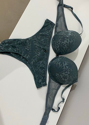 Çağdaş Parisli Yeşil Sütyen Takımı - Görsel 2