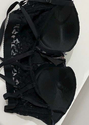 Siyah Dantel Goth Mini Sütyen - Görsel 2