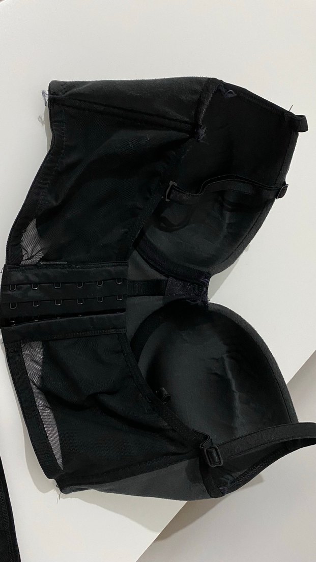 Siyah Dantel Goth Mini Sütyen - Görsel 3