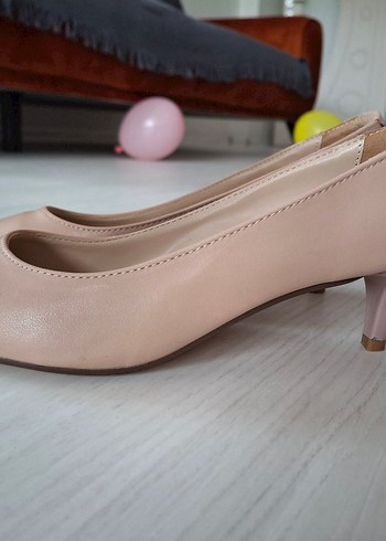 37 Beden Bej Stiletto Topuklu Kadın Ayakkabı