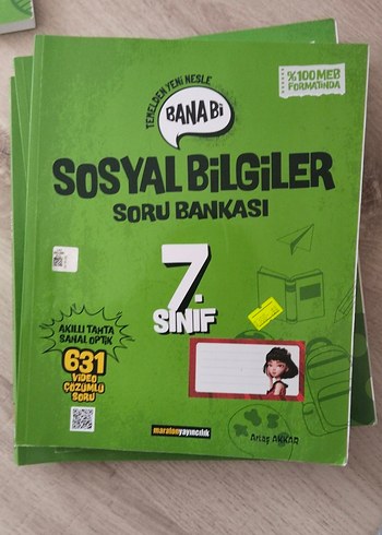 7. Sınıf Soru Bankası fen matematik Türkçe İngilizce sosyal