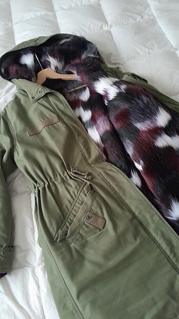 içi çıkarılabilir kürklü parka - Görsel 5