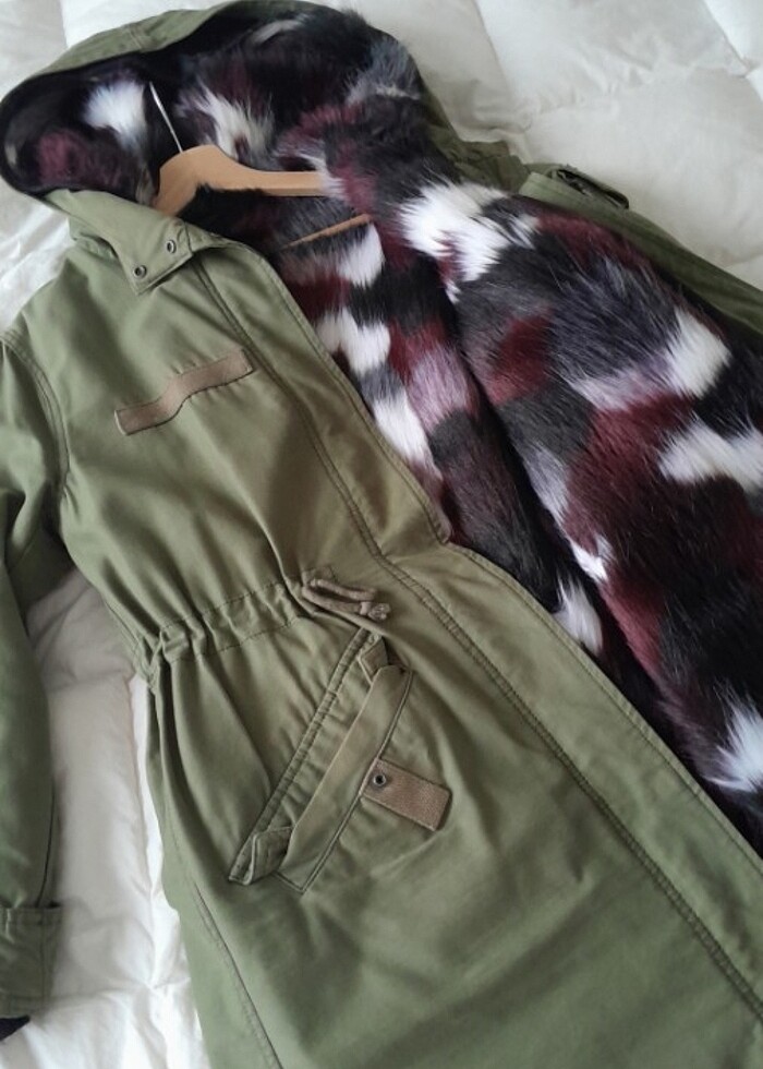 içi çıkarılabilir kürklü parka - Görsel 5