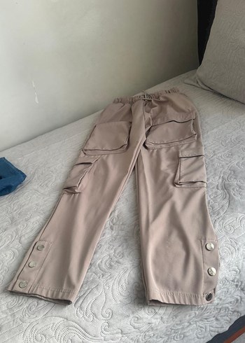 Zara Düğmeli Bej Kumaş Pantolon