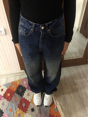 34 Beden mavi Renk Baggy jean