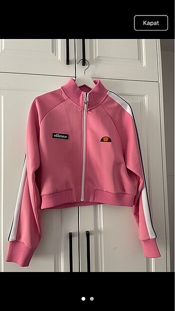 Pembe crop hırka