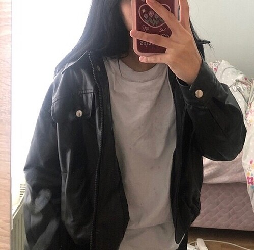 Bershka Crop deri ceket